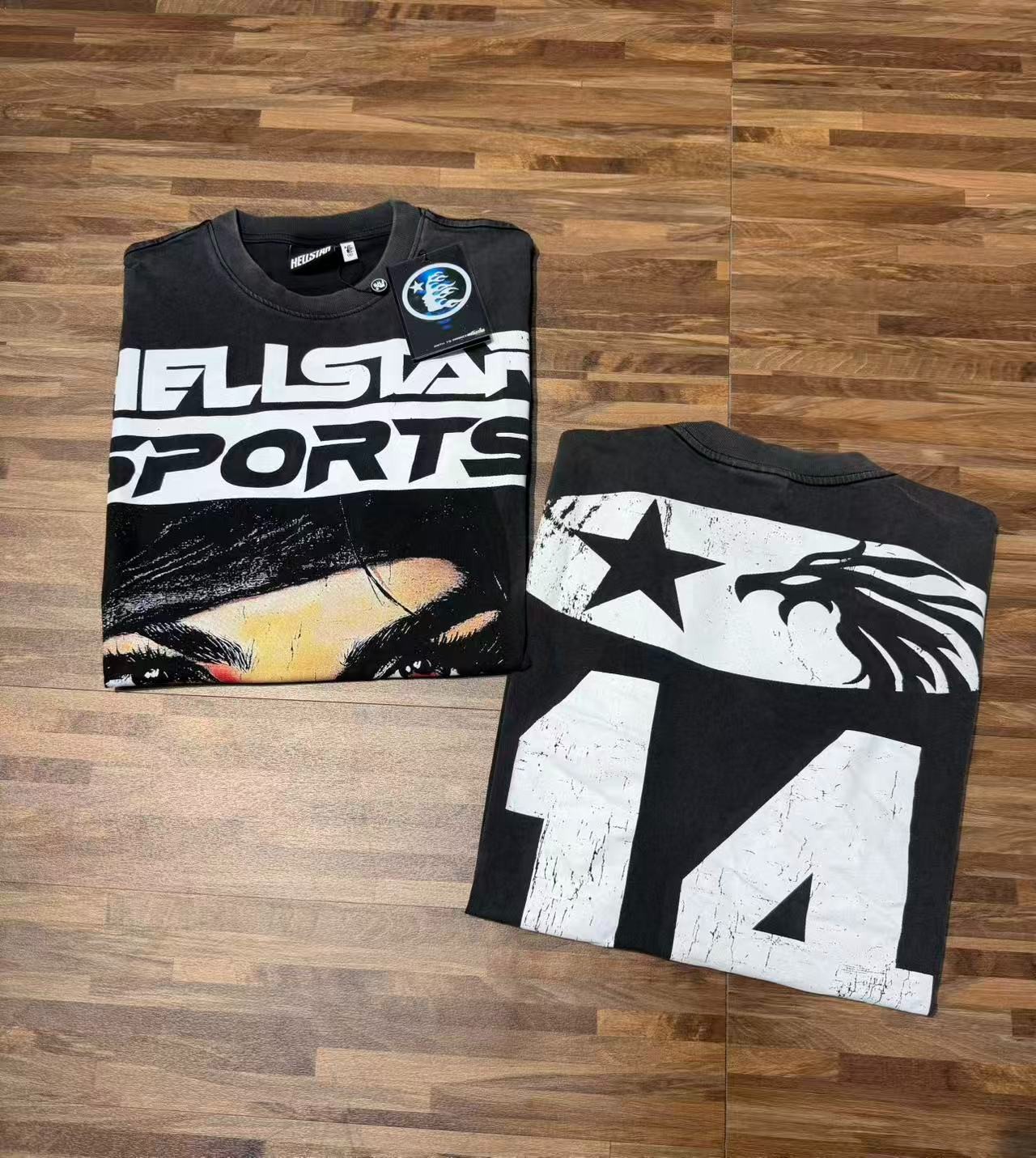 14 Hellstar tee shirt Men’s Black Cotton NEW S-M-L-XL Design
