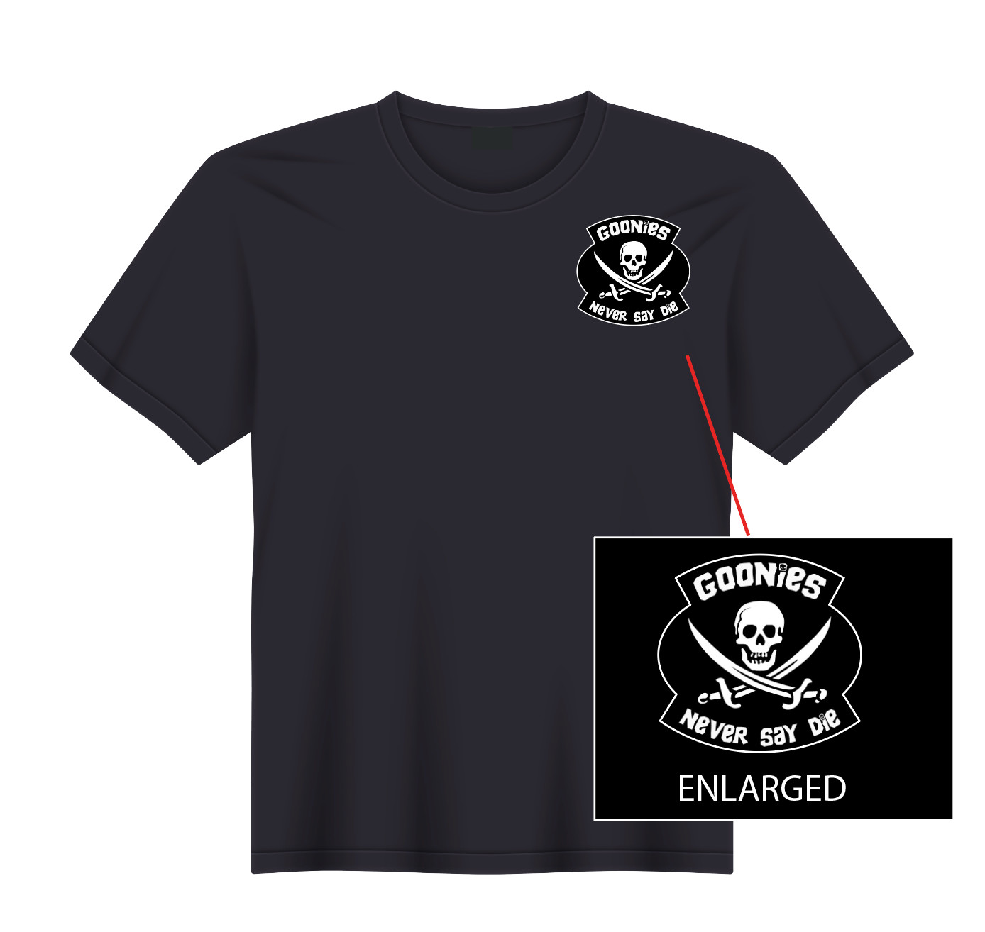 The Goonies Never Say Die T-Shirt NEW S, M, L, XL