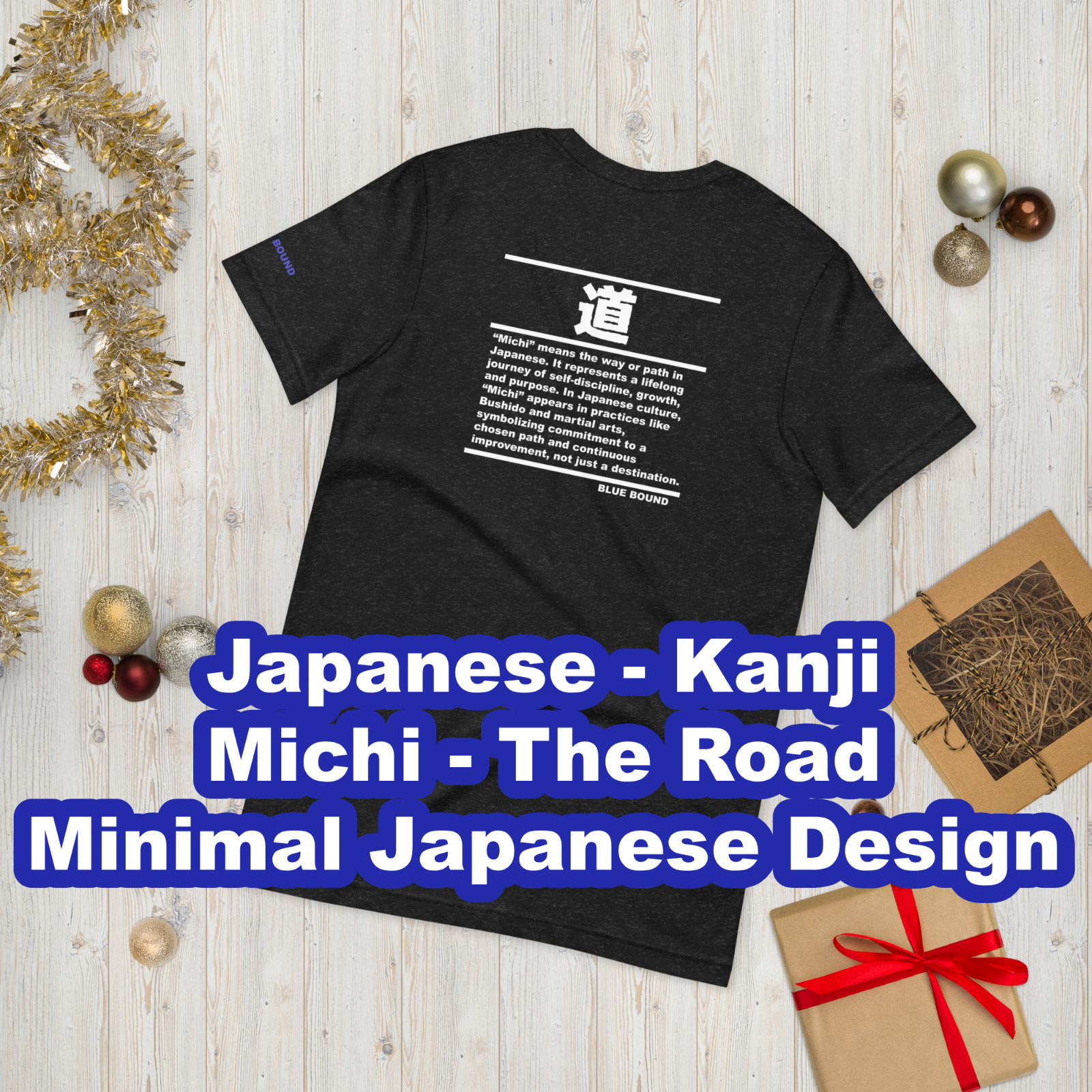 Unisex T-Shirt Kanji “道 – Michi as Road” Japanese Minimal Graphic Tee