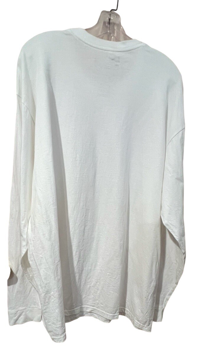 Nike Tee Shirt MXXL White Long Sleeves 100% Cotton Machine Wash
