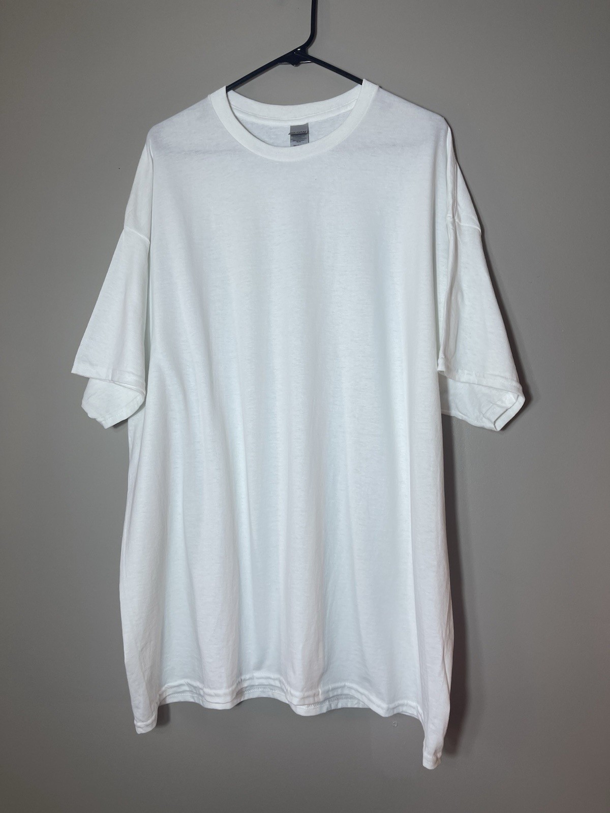 Gildan Men’s T-Shirt Heavy Cotton Short Sleeve Plain Blank White Tee Sz 2XL New