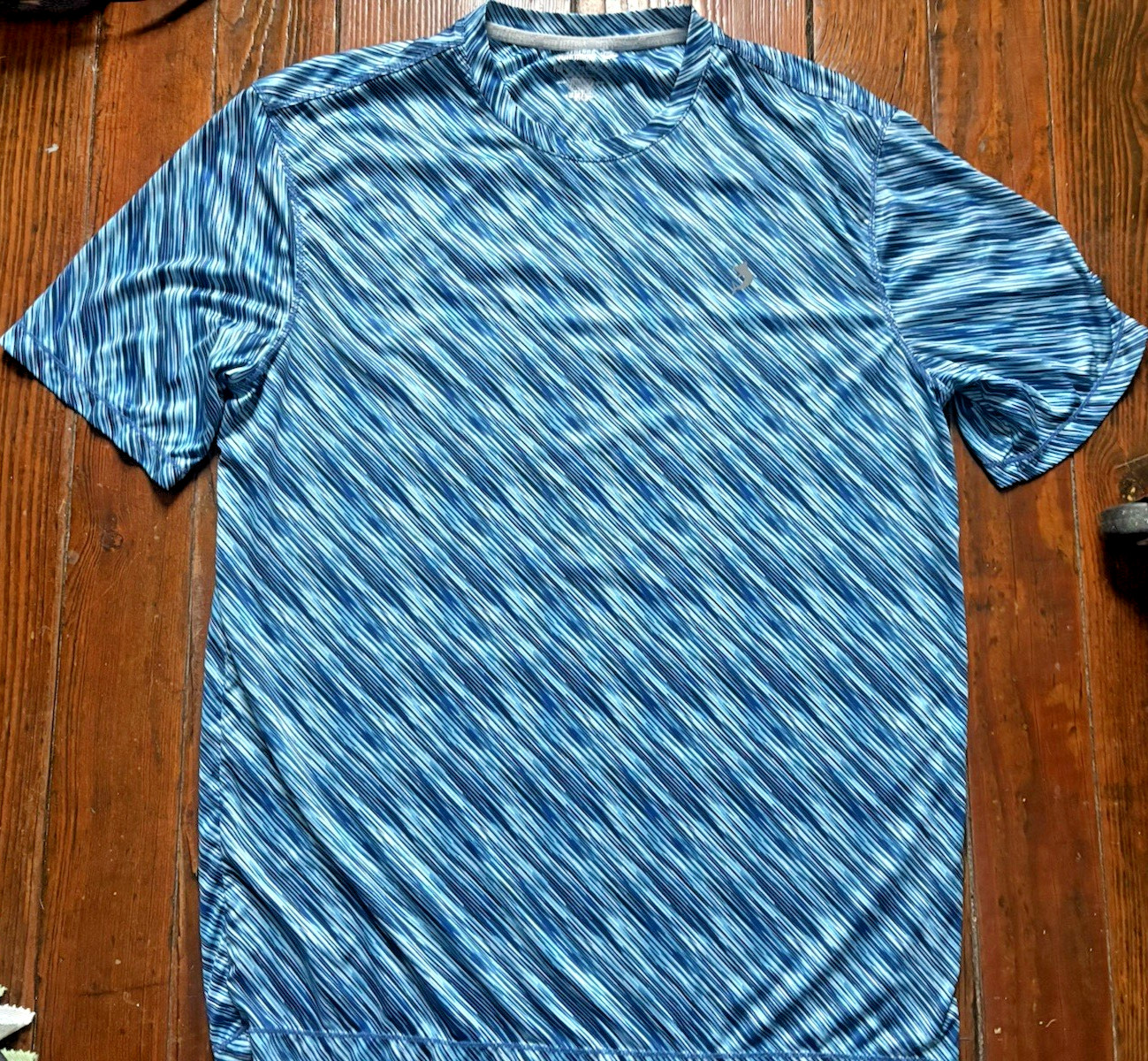REEL LEGENDS Mens Sz Medium Reel-Tec T-shirt Cool Easy Care Blue, VGUC