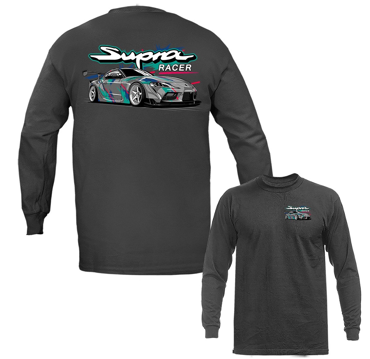 Supra Racer Imported Tuned Custom JDM Sports Car Long Sleeve T-shirt