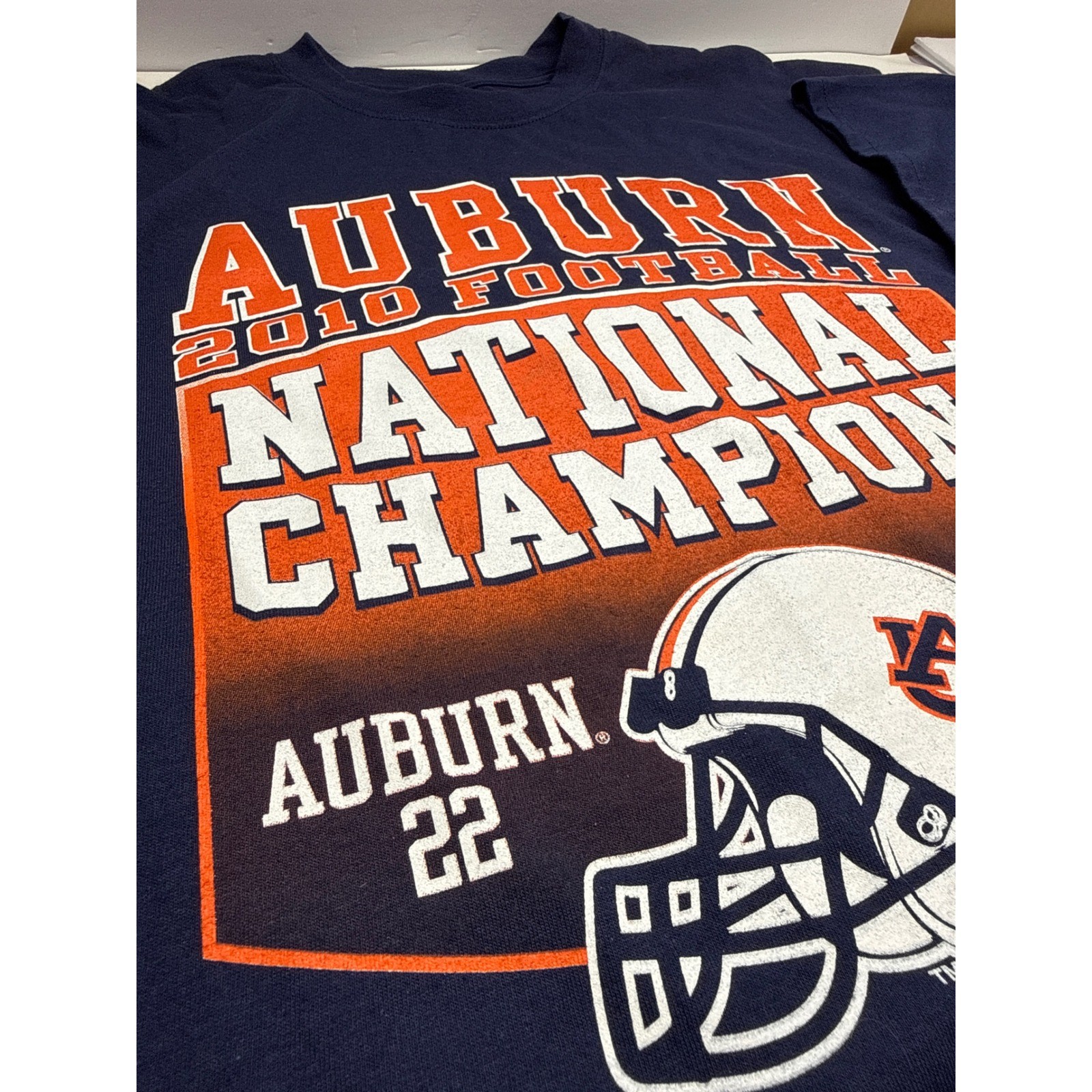 Soffe Mens Auburn 2010 Football National Champions T-Shirt Navy Blue XL
