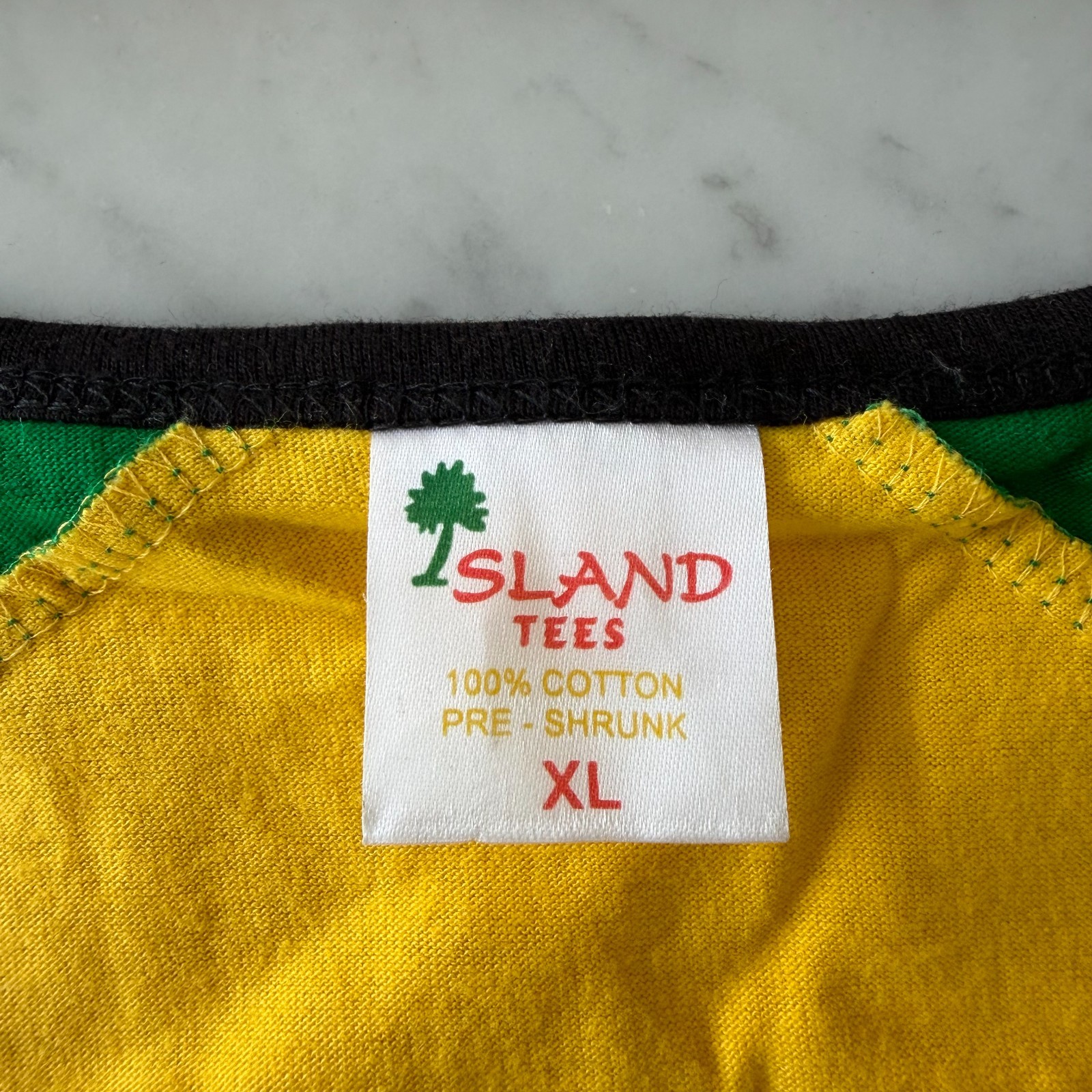 Island Tees Jamaica Flag Tank Top Mens XL Reggae Caribbean Sleeveless