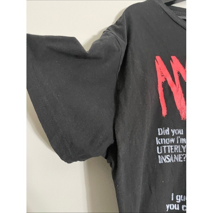 American Psycho Movie Graphic T-Shirt Mens Large Black Cotton Horror Film Tee