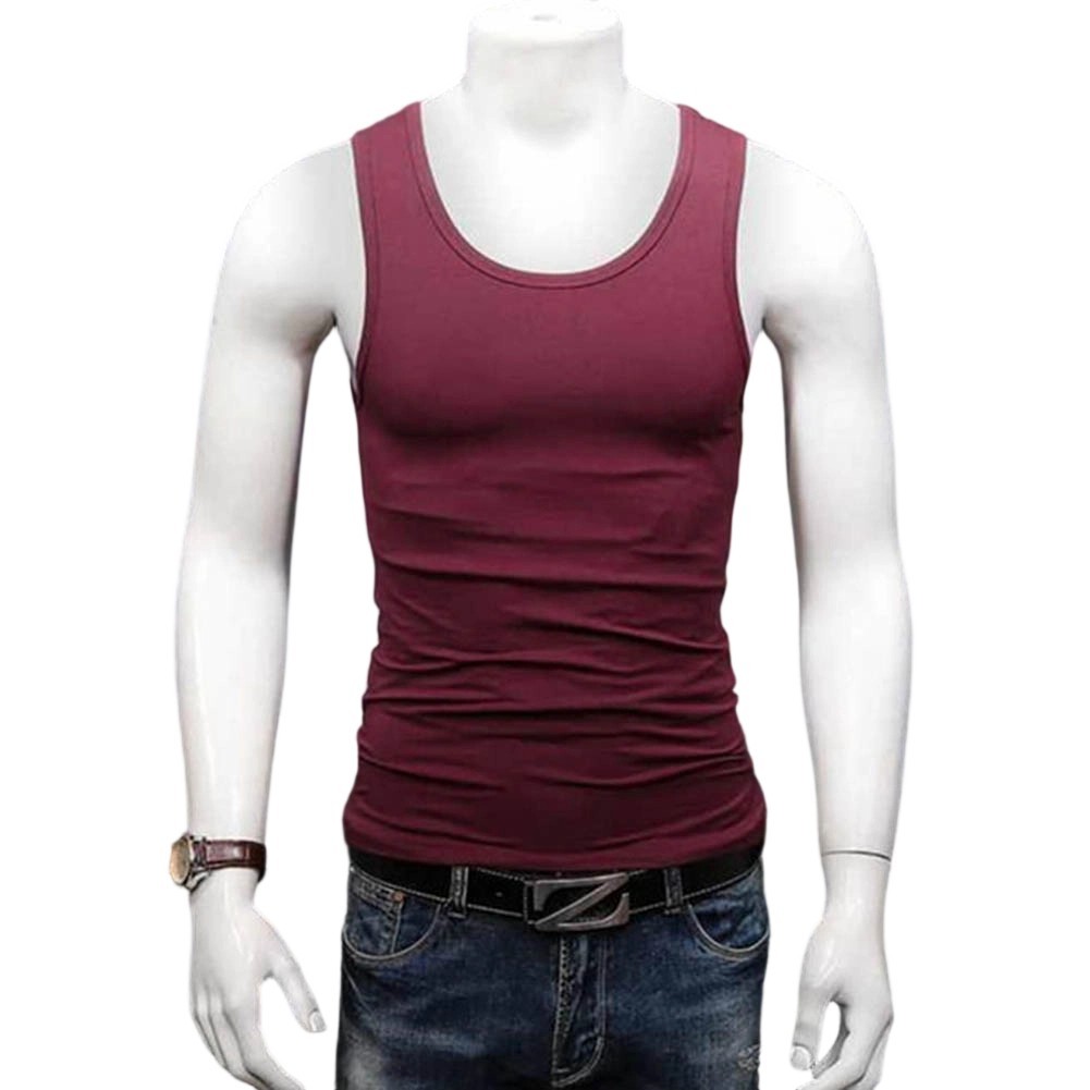 Men’s U-Neck Tank Top Sleeveless Fitness Vest for Gym Training and Sports Use