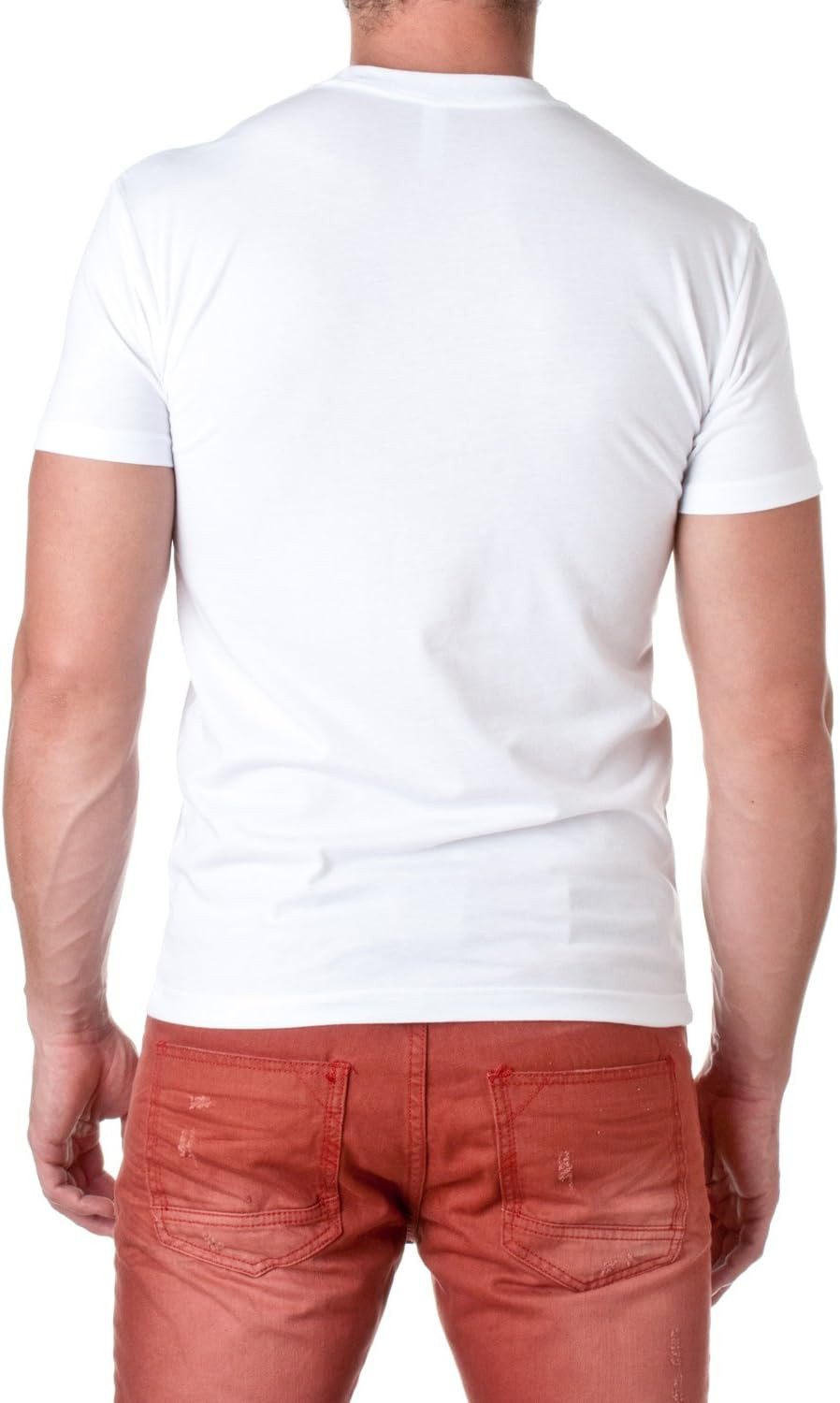 Mens Premium Fitted CVC Crew Tee (N6210) White 3XL
