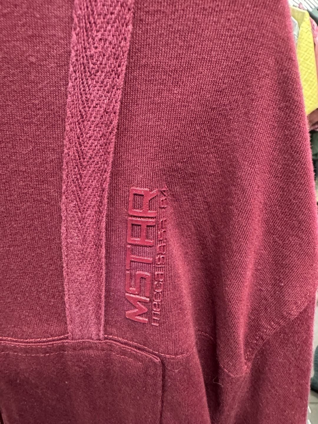 Mecca Under His Wings MSTAR Zip Pocket Burgundy T-Shirt