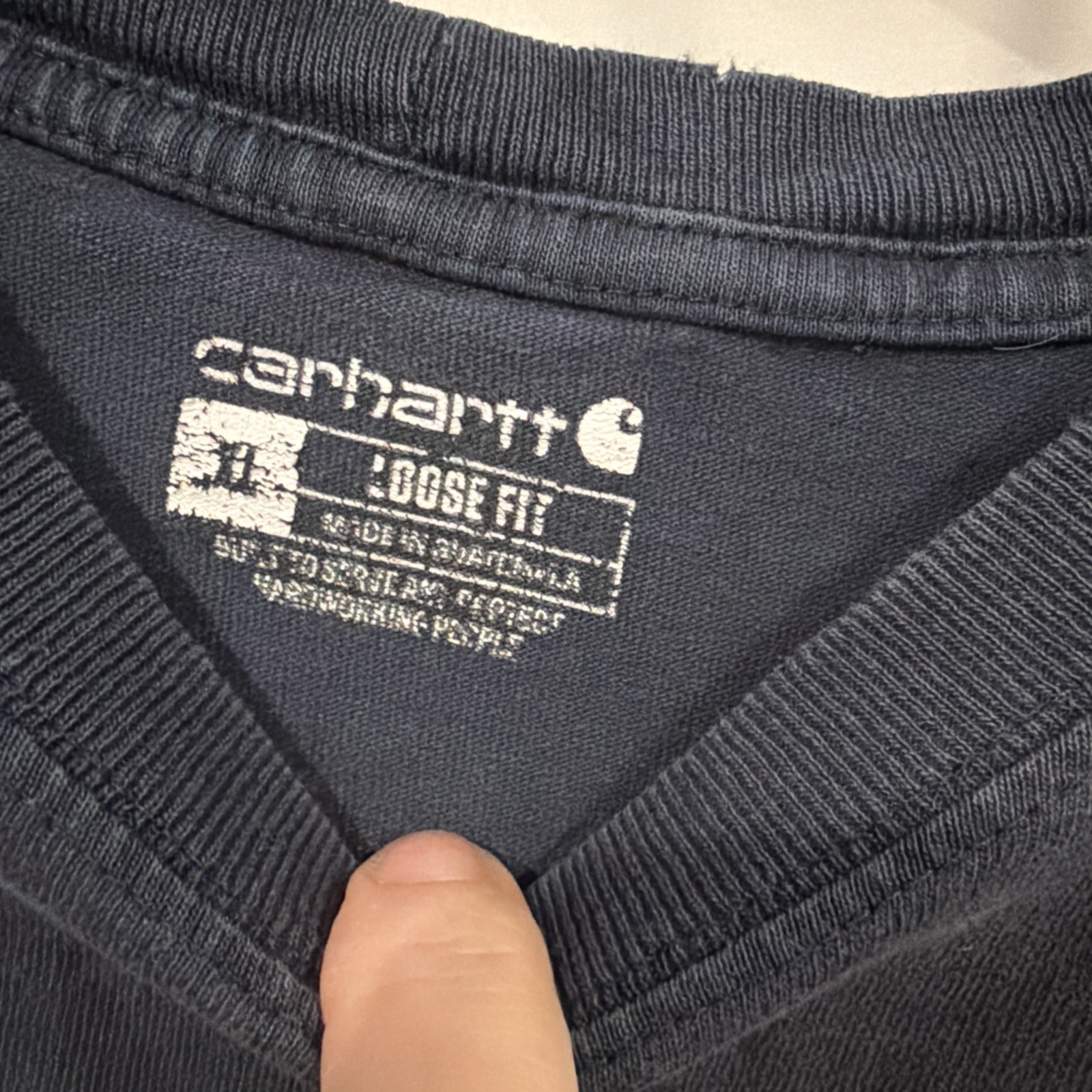 Carhartt Men’S X-Large Short Sleeve T-Shirt – Navy-Grunge Lot Of 2