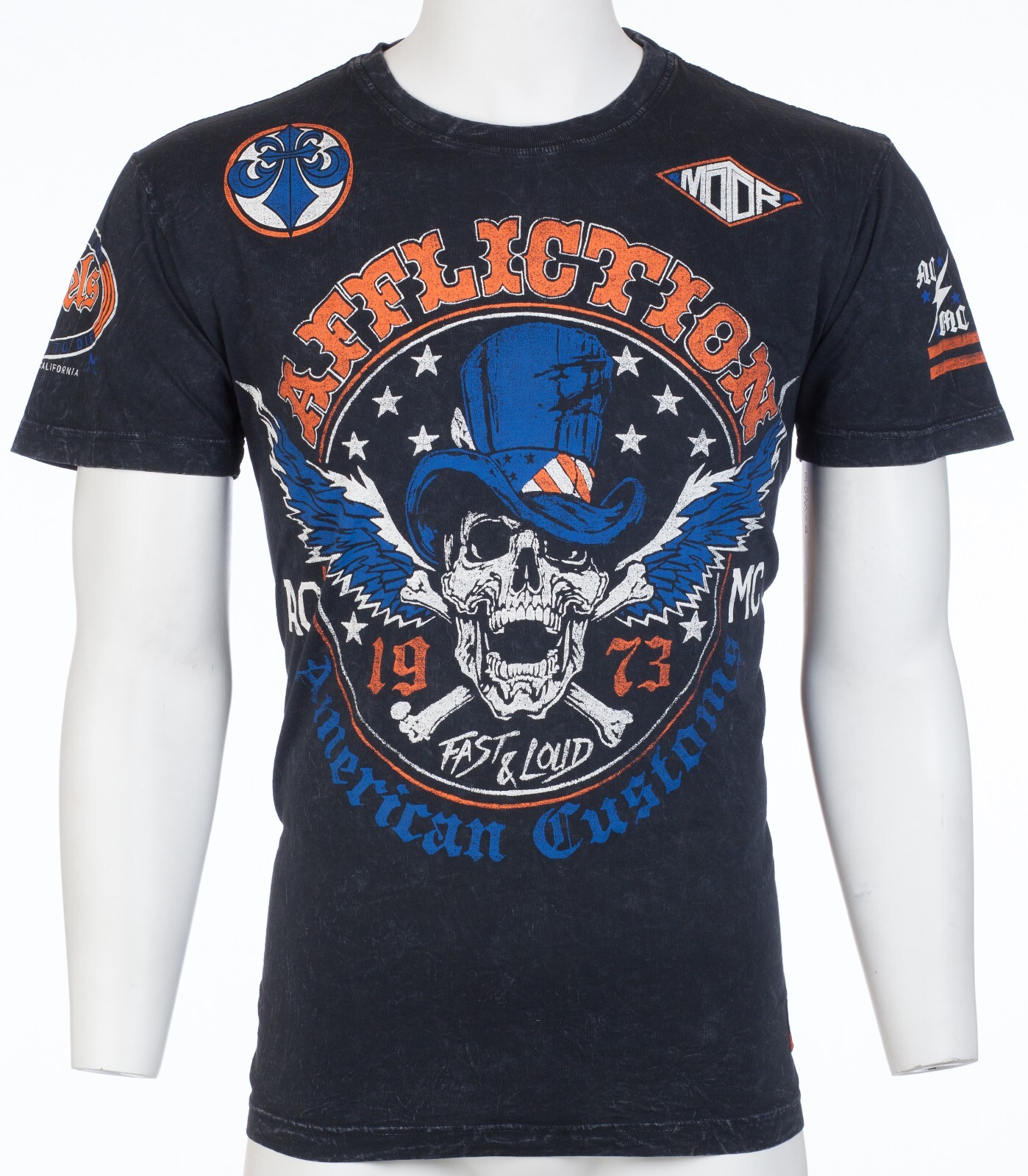 $58 AFFLICTION American Customs STRAIGHT SIX Short Sleeve Slim Fit T-shirt NWT
