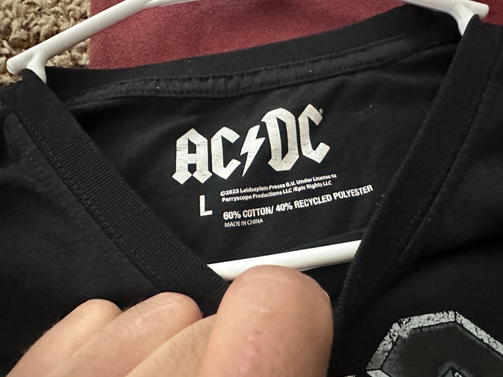 3x Adult Men’s Large L Rock Band T Shirts Led Zeppelin ACDC Rolling Stones NWOT