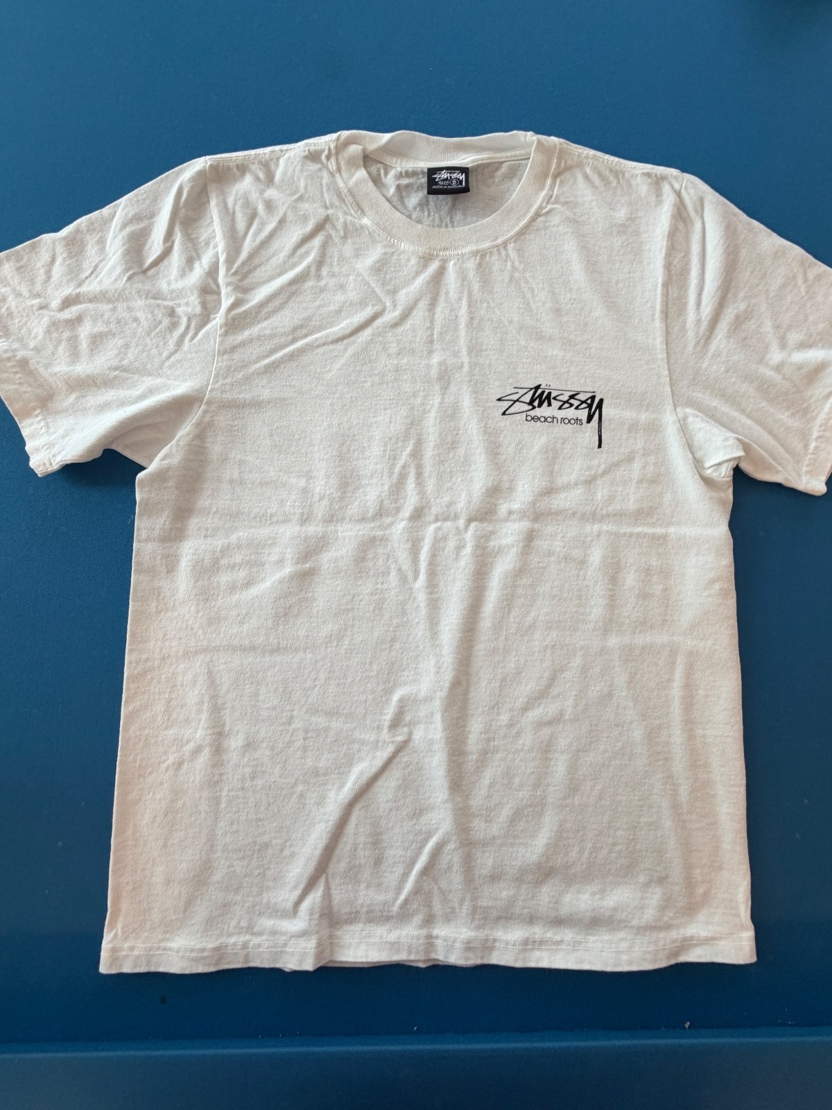 Stussy Beach Roots White Cotton T-Shirt Size S – NWOT