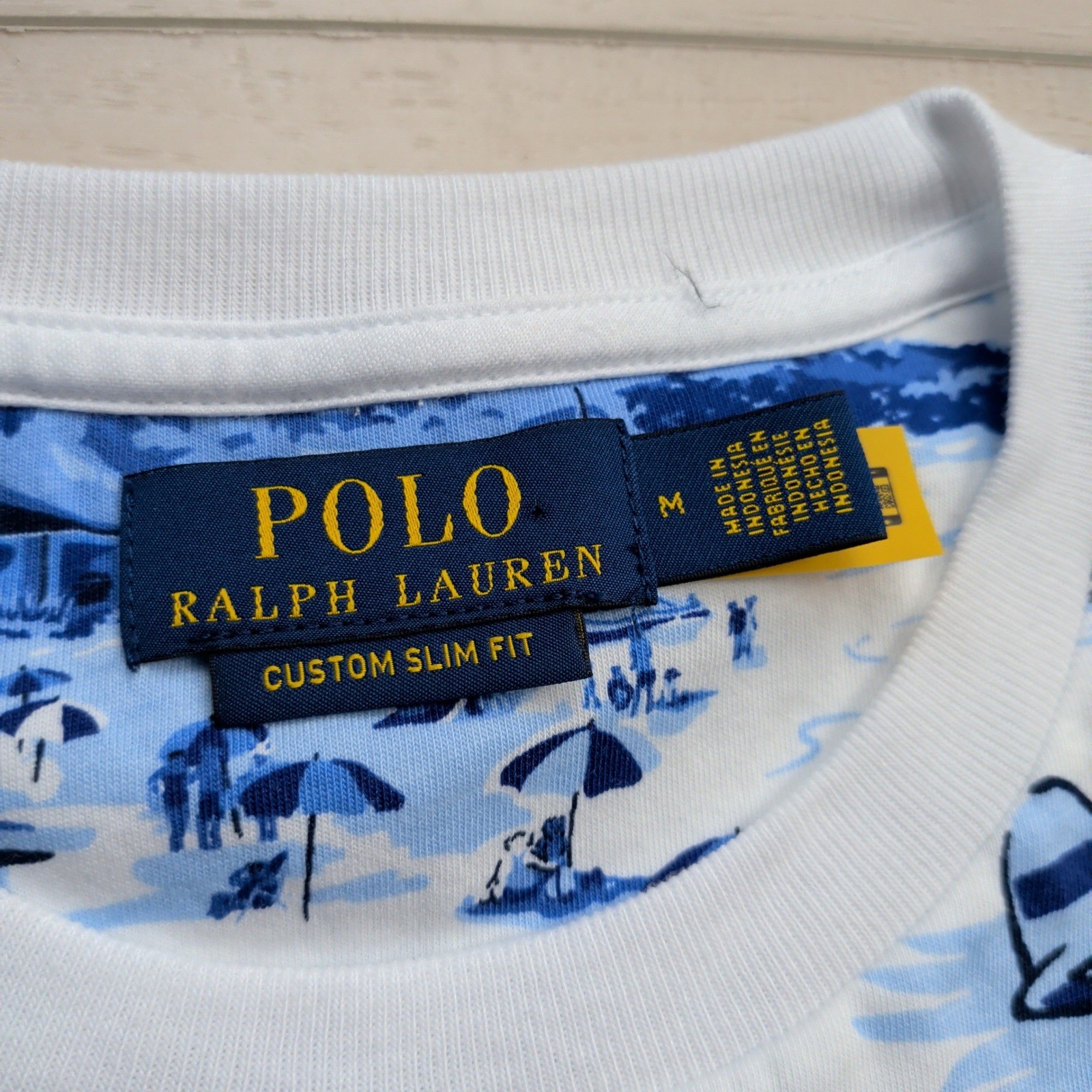 Polo Ralph Lauren Polo Bear Jersey T-Shirt Mens M Custom Slim Fit Short Sleeve