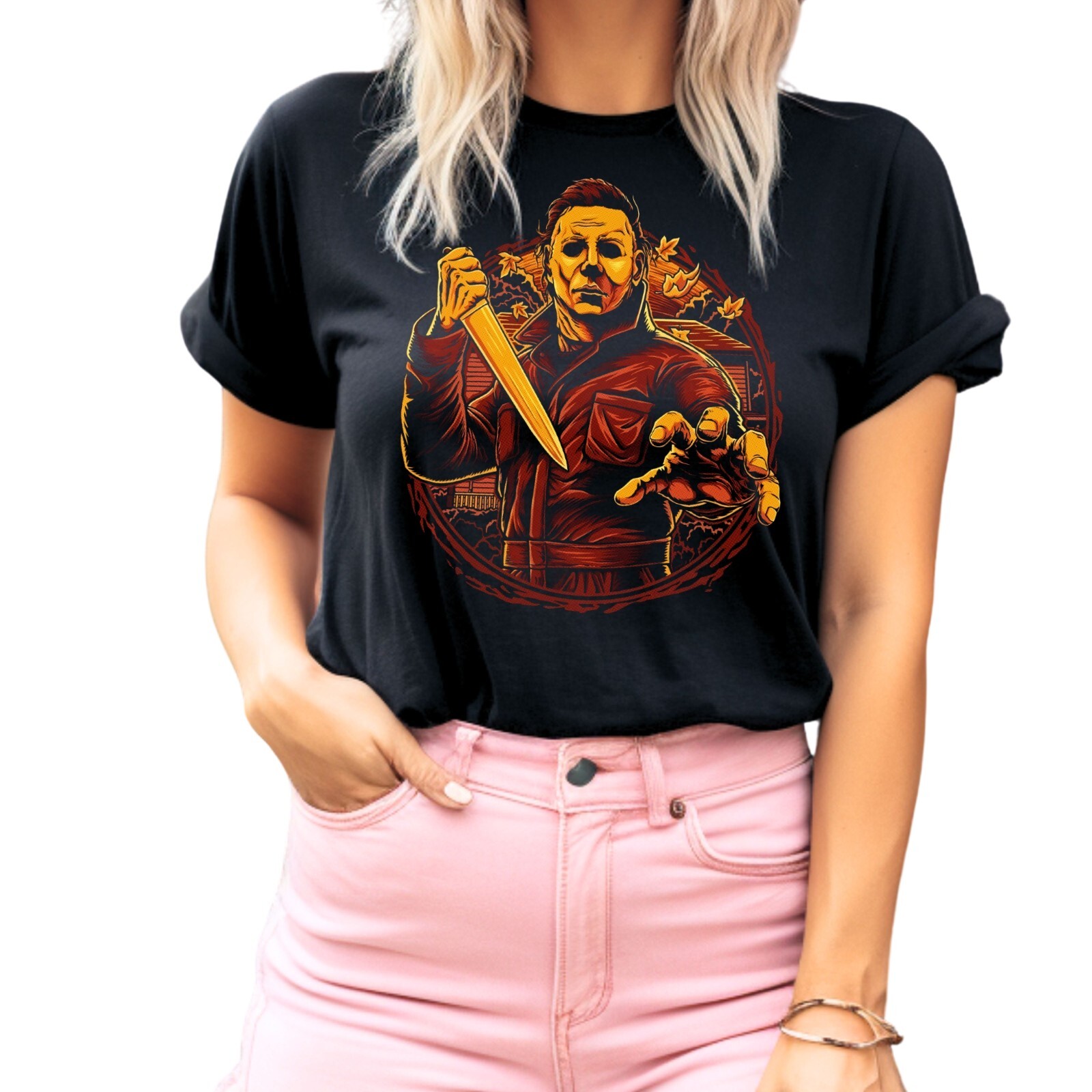 Michael Myers Horror Movie T-Shirt Black S-3XL Halloween