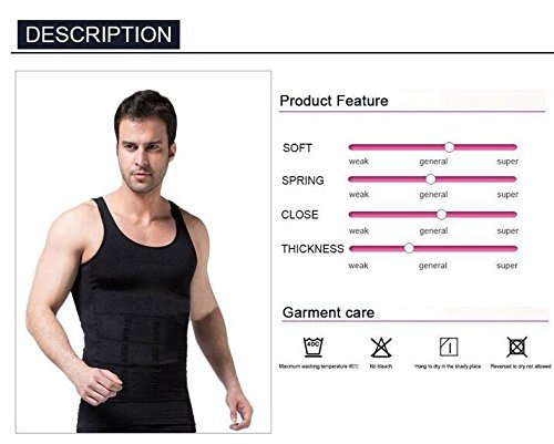 US Men Shaper Vest Full Body Slimming Tummy Underwear Shapewear Beer Belly Shirt
