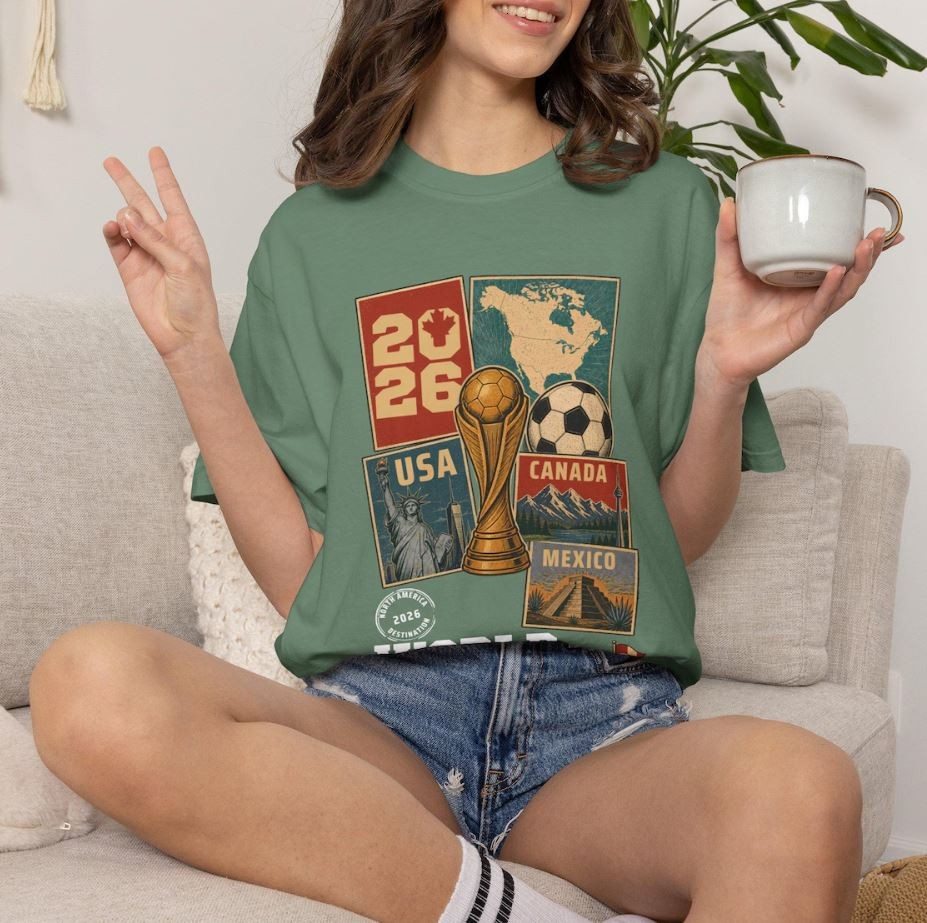 USA Canada Mexico 2026 Soccer Tee, Football Fan Shirt