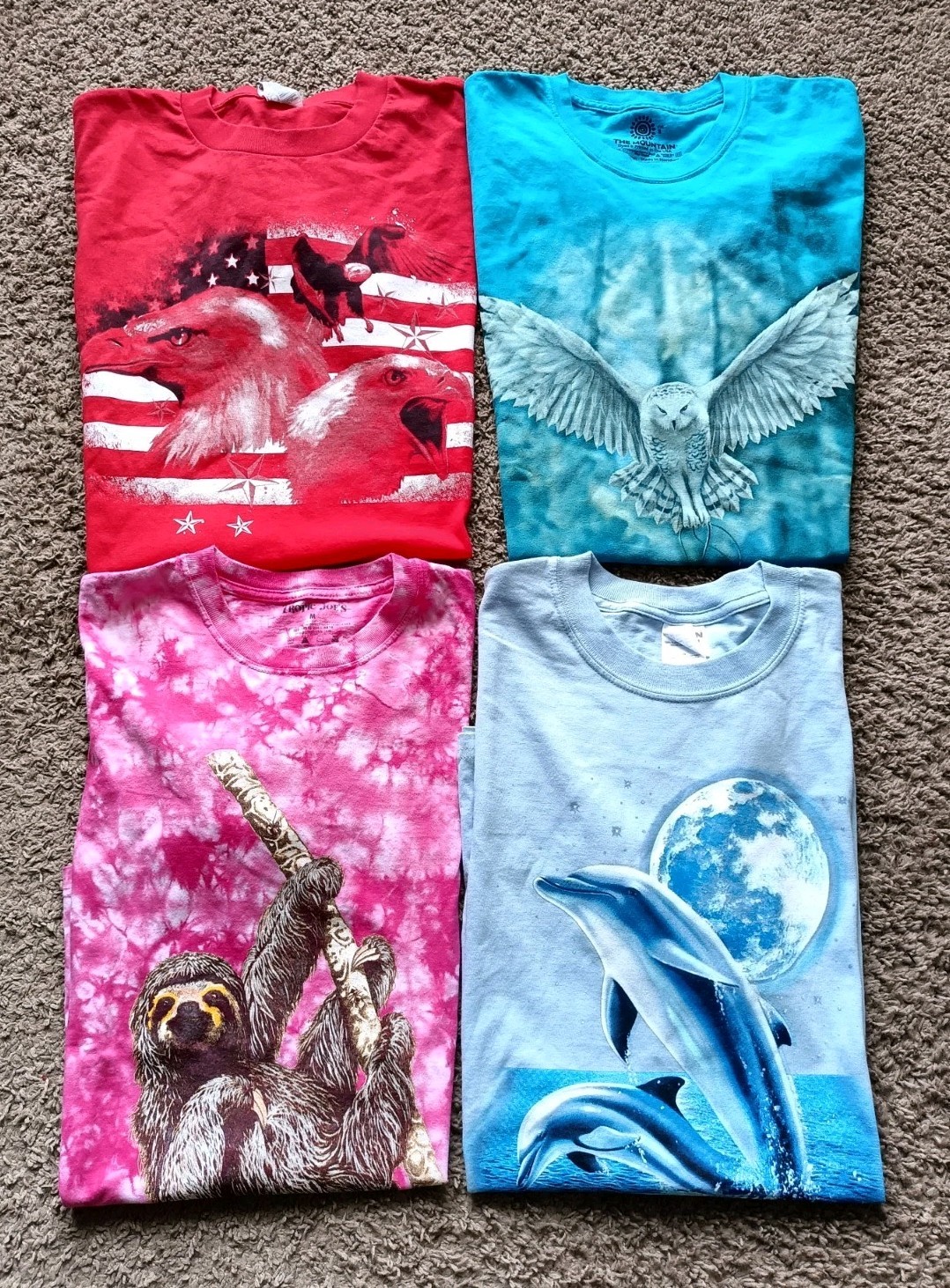 Y2K Animal T-Shirt Bundle Graphic Print Lot Of 4