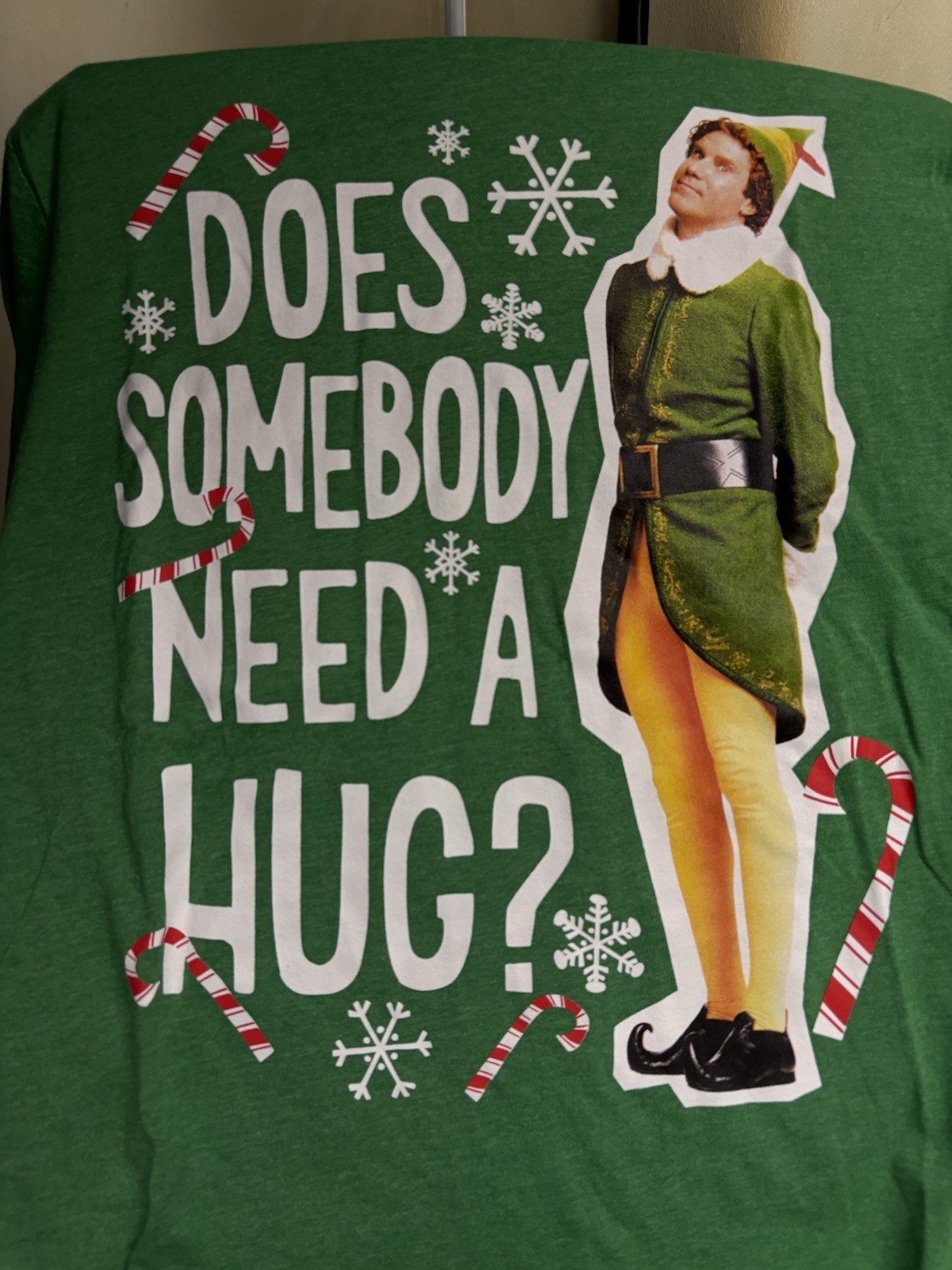 Elf Holiday T-Shirt, Gray, Hybrid Apparel, Christmas, NWT!!