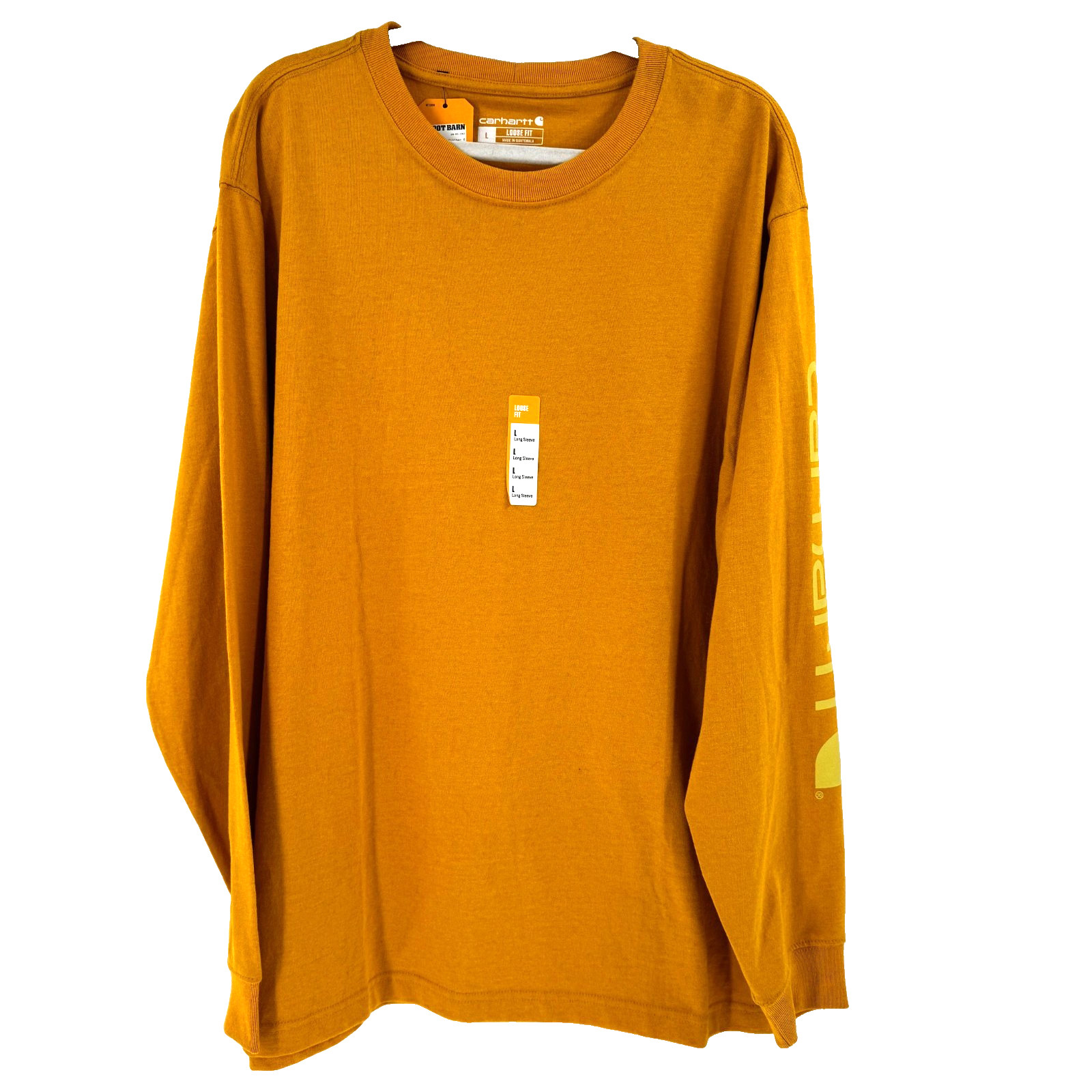 NEW Carhartt K231 Loose-Fit Heavyweight Logo Graphic T-Shirt Men’s Large Yellow