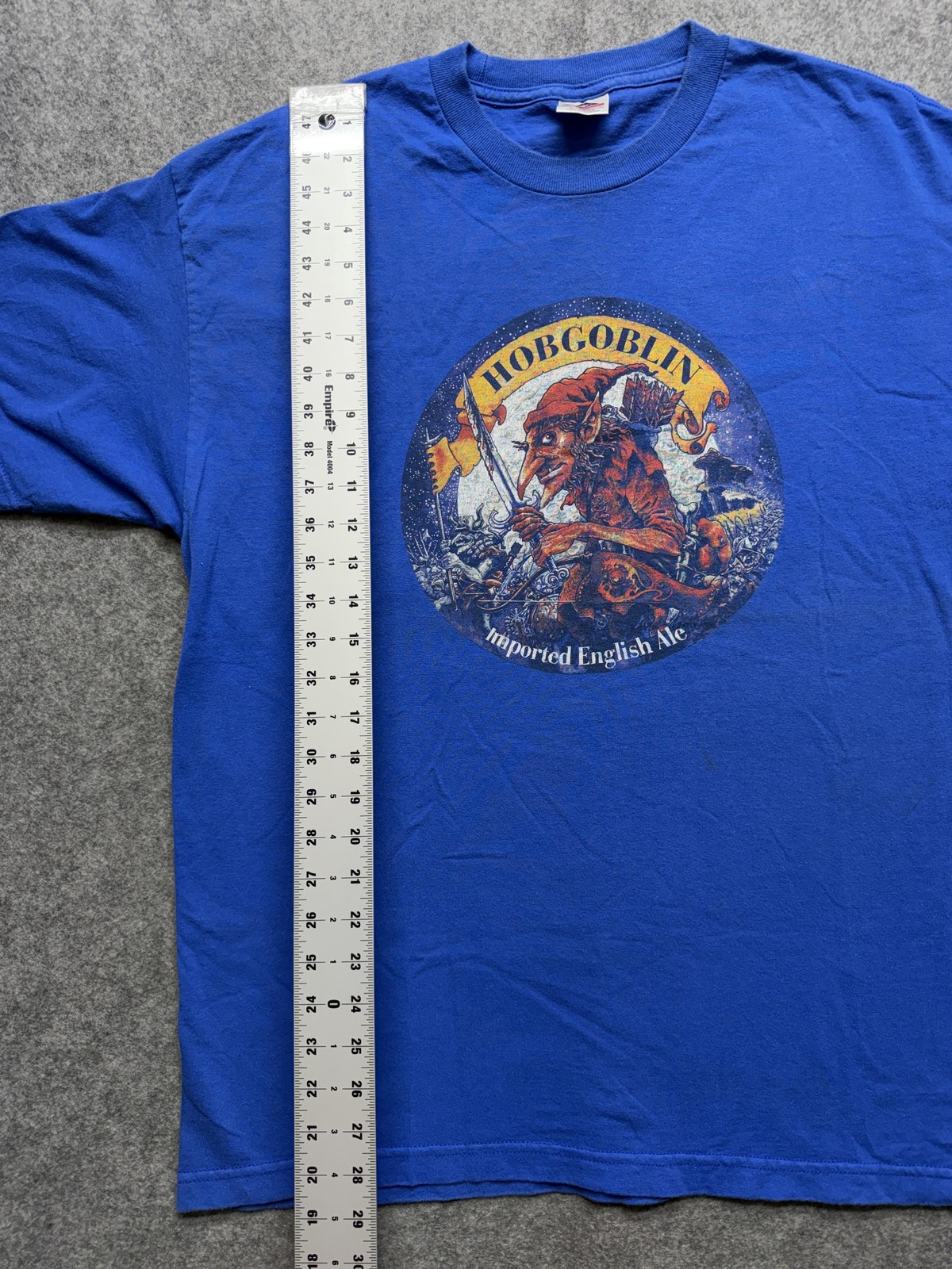 Hobgoblin Imported English Ale Shirt Mens XL Blue Graphic Fantasy Beer Tee