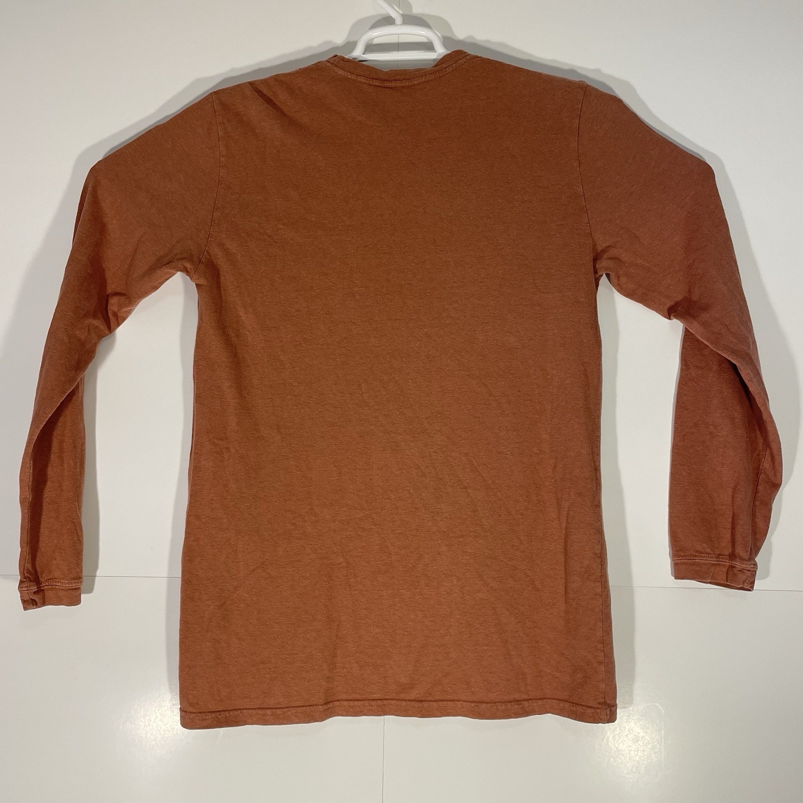 Jungmaven Pocket T Shirt Burnt Orange Long Sleeve Hemp Organic Cotton Men Medium