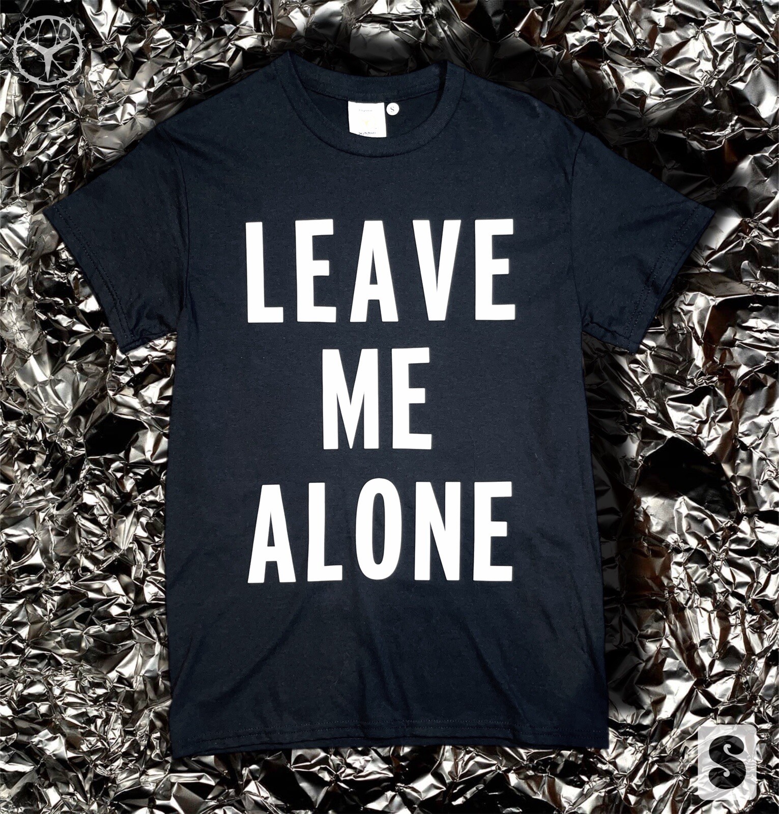 Leave Me Alone Vinyl Black Shirt Size (S)