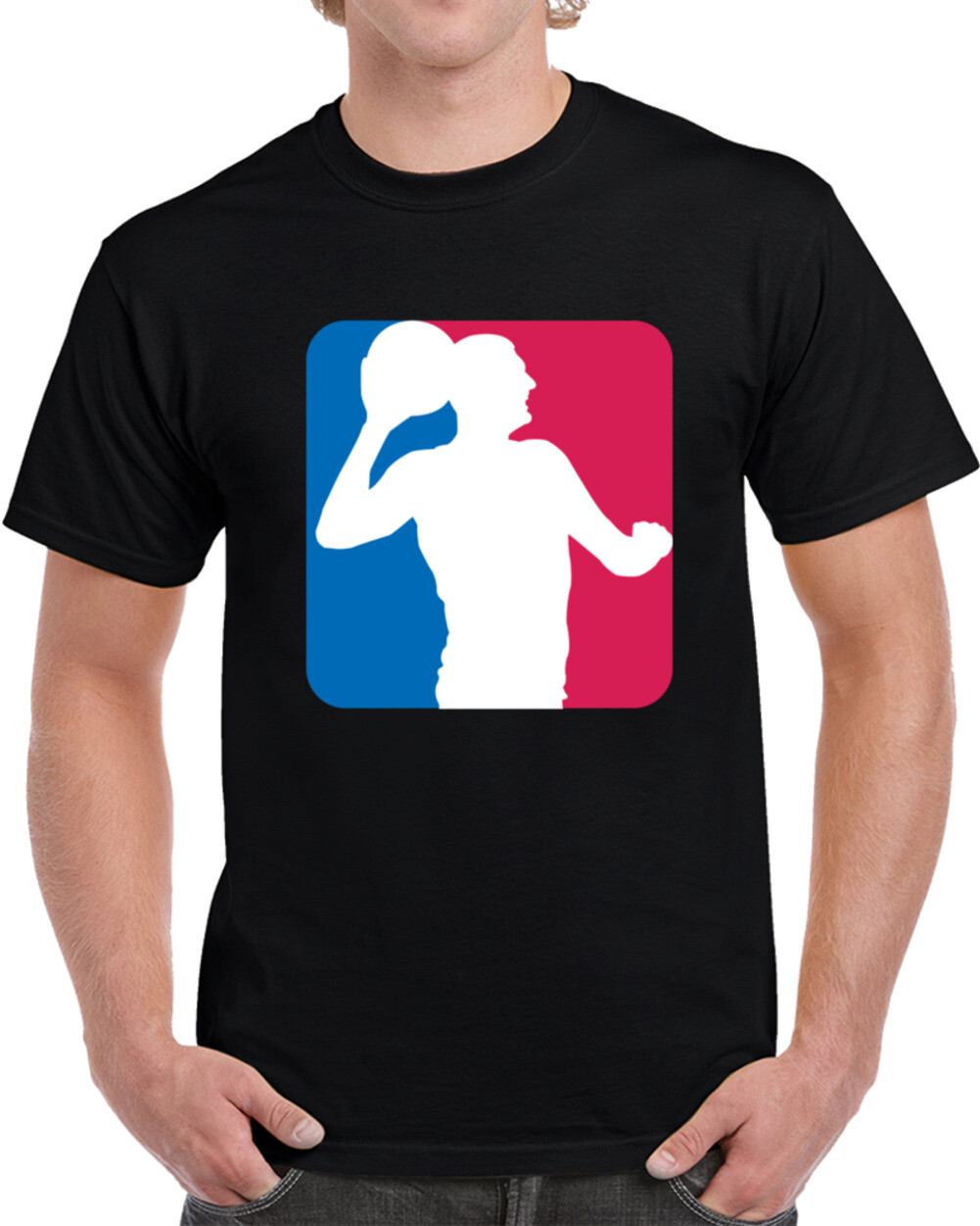 Cool Nikola Jokic Basketball Logo Parody Silhouette Denver Basketball Team T Shi