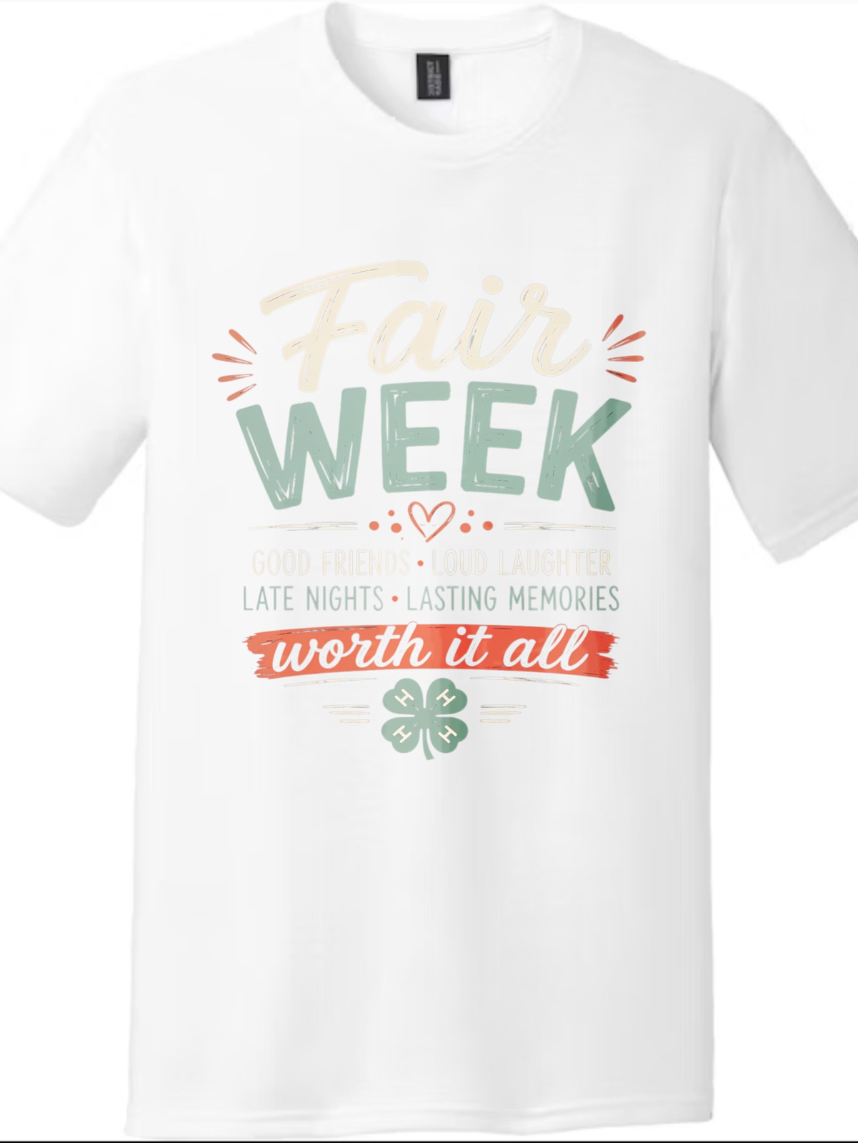 Fair Week Good Friends Memories Graphic Casual Short Sleeve T Shirt