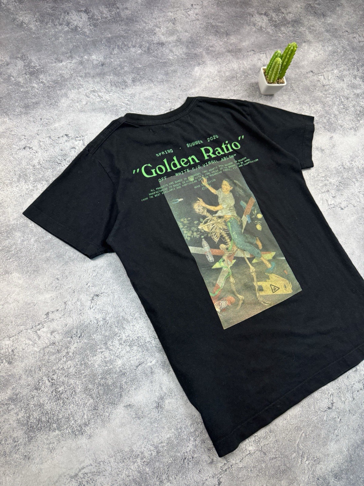 Off-White “Golden Ratio” Pascal Skeleton Graphic Black T-Shirt
