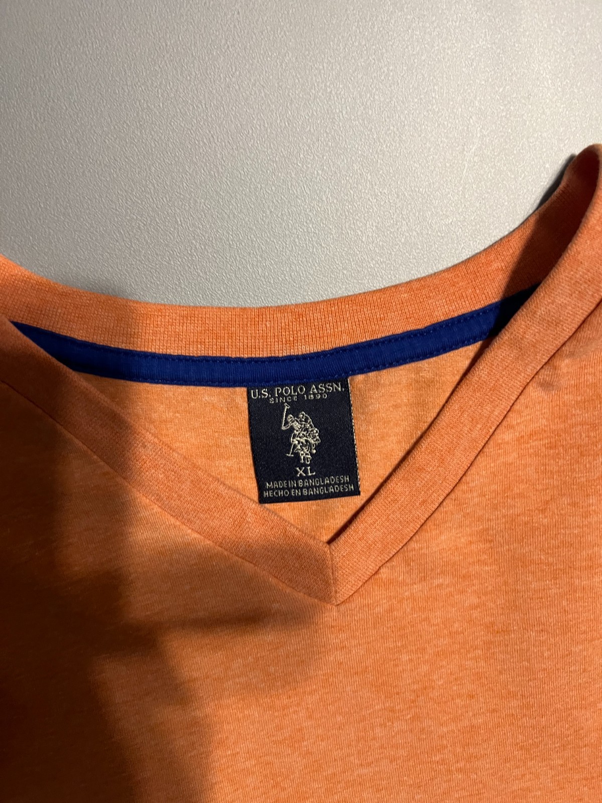 US Polo association Mens T-shirt Orange