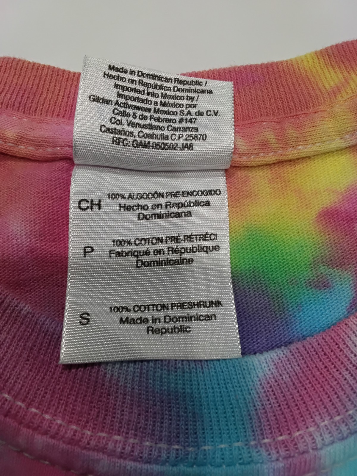 New Tie Dye Men’s T-Shirt PinkYellow Adult Small Multicolor Summer Spider