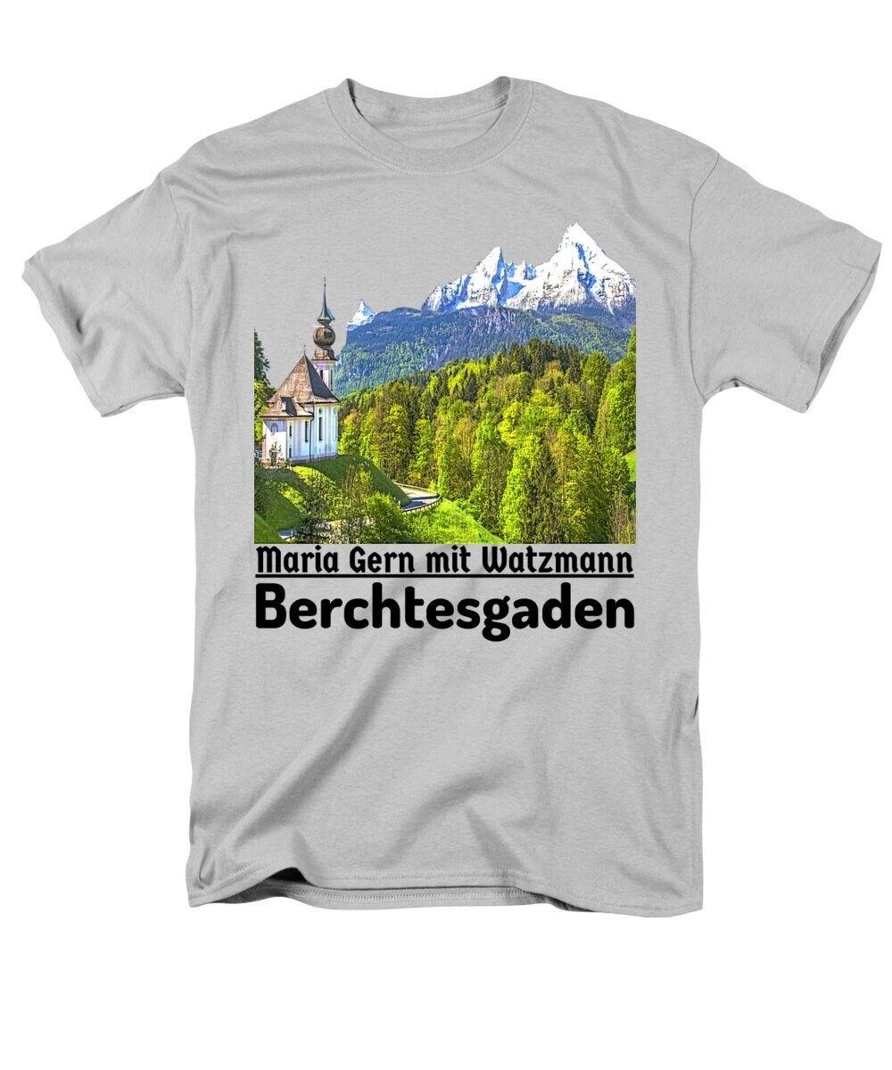 Maria Gern mit Watzmann Bavaria Alps Germany Souvenir New Premium T-shirt S-4XL